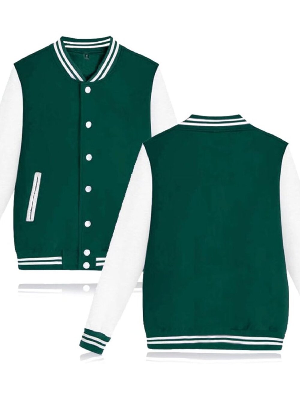 Men's Women's Varsity Baseball Jacket Casual Letterman Bomber Jacket Windbreaker